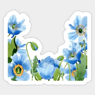 Poppy Blue Sticker